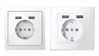 Kombination aus Steckdose und USB Ladegerät Kombination aus Steckdose und USB Ladegerät